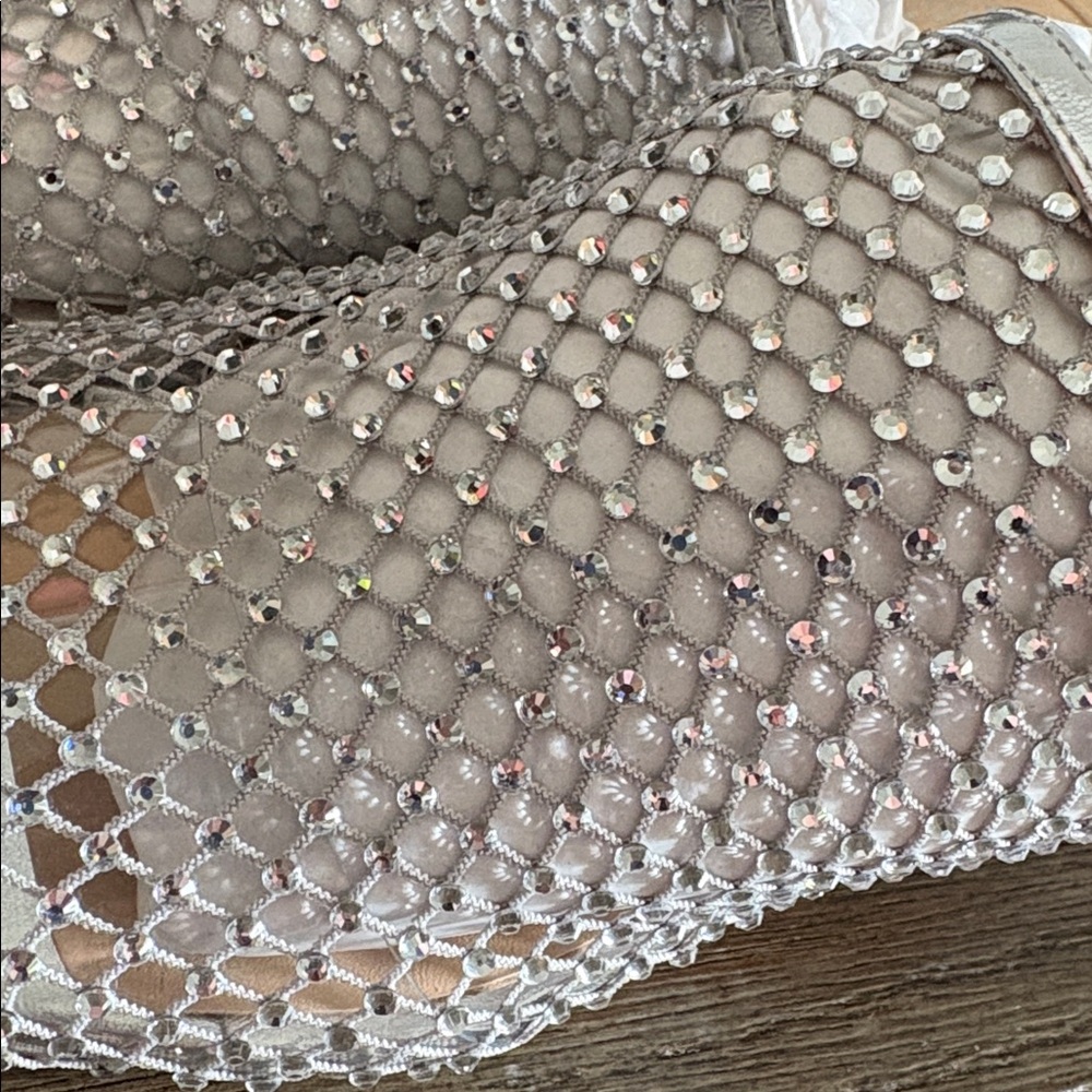 NIB [Charles by Charles David] Noolie Rhinestone Mesh Wedge Sandals Women’s 5 - Picture 8 of 13